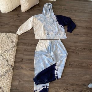 L Space Blue Tie Dye Lounge Set